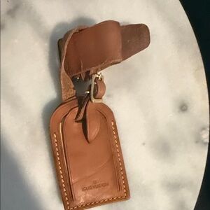 Louis Vuitton Tan Leather Luggage Tag